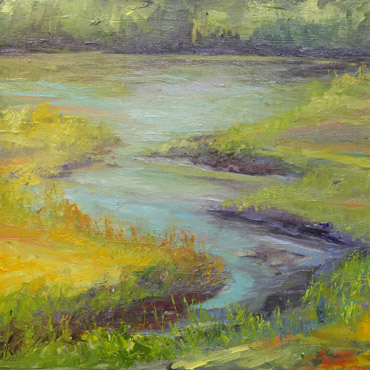 Afternoon at the Marsh, 24x30, Oil on Canvas