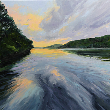 Sunset on Lake Lillinonah 24x30 Oil on Canvas