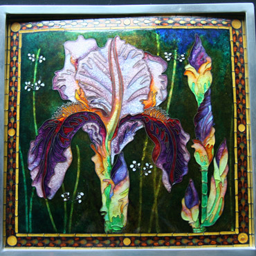 Iris & Bud, 7½x7½ (Private Collection)