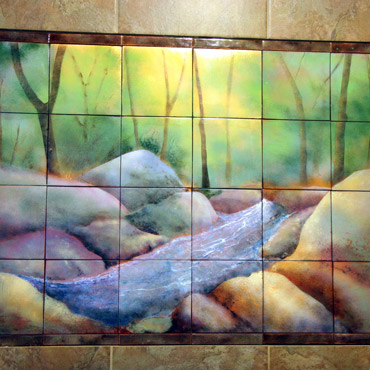 The Stream, 26x39 (Murals Made to Order) (Private Collection)