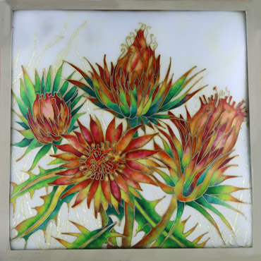 Thistle Enamel, 6x6x4 (Private Collection)