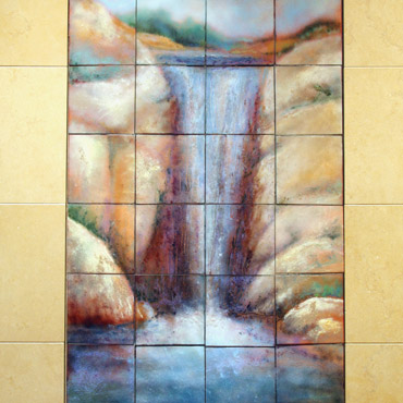 Waterfall, 24x48 (Murals Made to Order) (Private Collection)