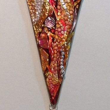 Evelyn, Fine Silver, Gold Foil, Enamel