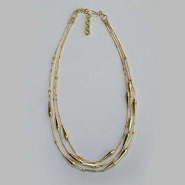 Three Strand Necklace 18kt Gold 