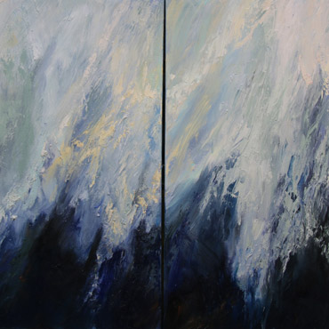 Deep Water, 30x60 Diptych, Oil on Canvas
