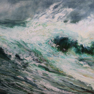 Emerald Sea #2, 24x36, Oil on Canvas