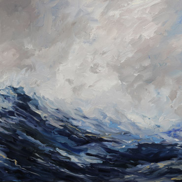 Unsettled Sea, 24x30, Oil on Canvas