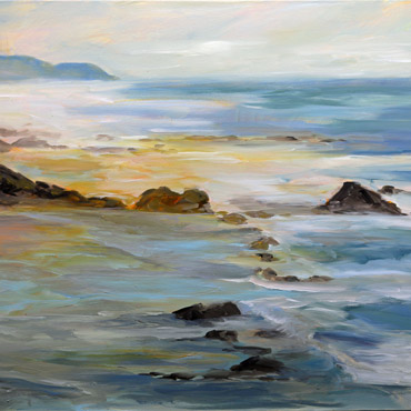 Walk at Low Tide, 24x36, Oil on Canvas